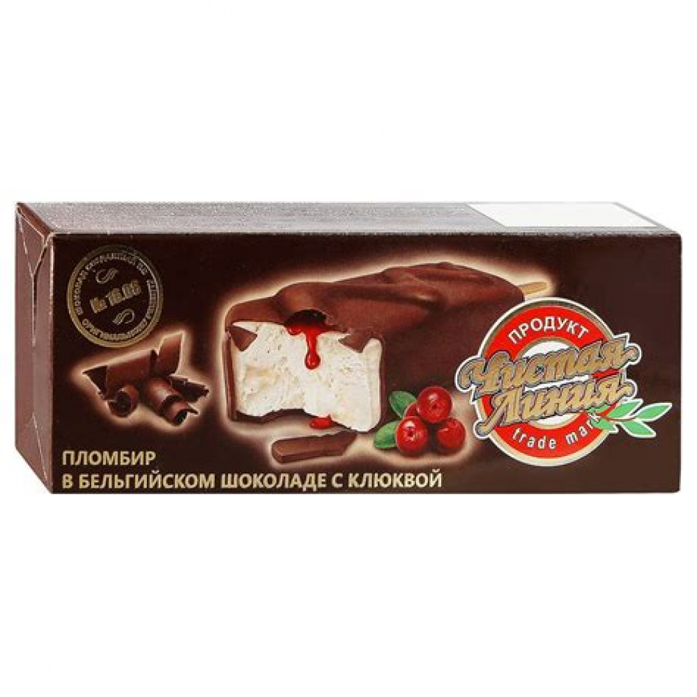 Мороженое эскимо В БЕЛЬГИЙСКОМ ШОКОЛАДЕ С КЛЮКВОЙ 80гр АКЦИЯ 25%