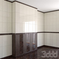 Плитка бордюр Каррара белый 300х90 1с