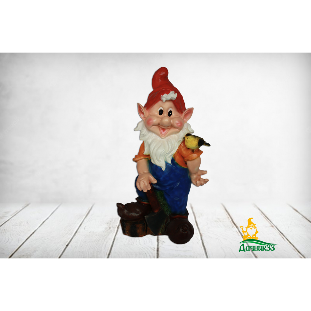 Фигура садовая Гном Колпачек синий 75*45 см 