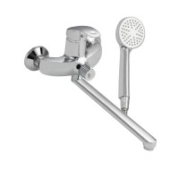 Смеситель для ванны MAYFAIR шаровый, длинный нос, с дивертором на корпусе (87118)