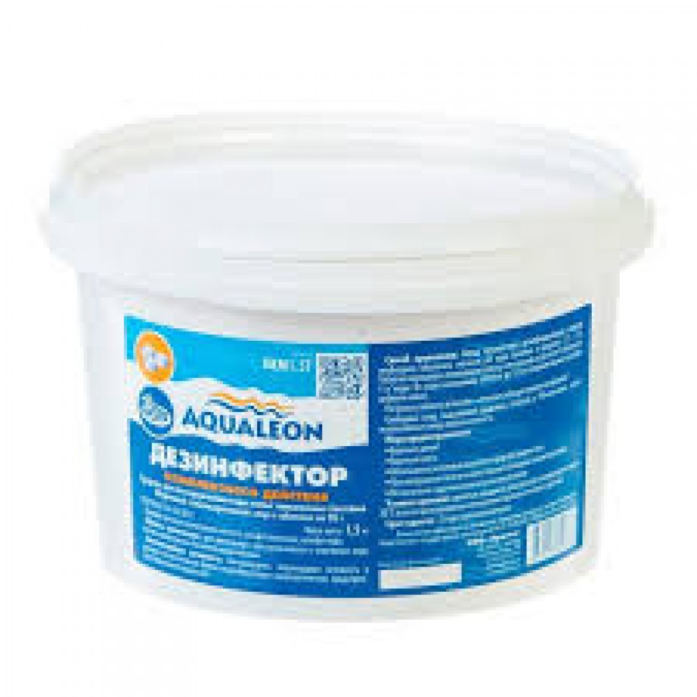 Средство для дезинфекции воды в бассейне Aqualeon 801-049(20гр) 1,5кг DKM1.5T 