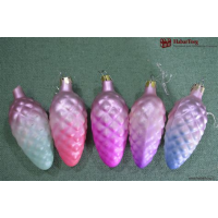 Ёлочные украшения Шишечки в инее 5,5см(набор 3шт) 916-0252/0253/0254/0256/0257/0258 АКЦИЯ