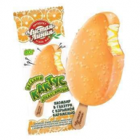 Мороженое эскимо пломбир КАКТУС АПЕЛЬСИНОВЫЙ флоупак 80гр АКЦИЯ 25%