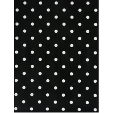 Пленка самоклеющаяся 45смх2м белый горох на черном 12597 ХХХ
