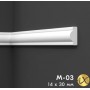 Плинтус потолочный молдинг ударопрочный IX XPS M03 (30*14 мм) ХХХ