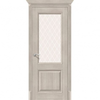 Полотно дверное ЭКО Браво-30 200*80 Bianco Melinga Mirox Grey