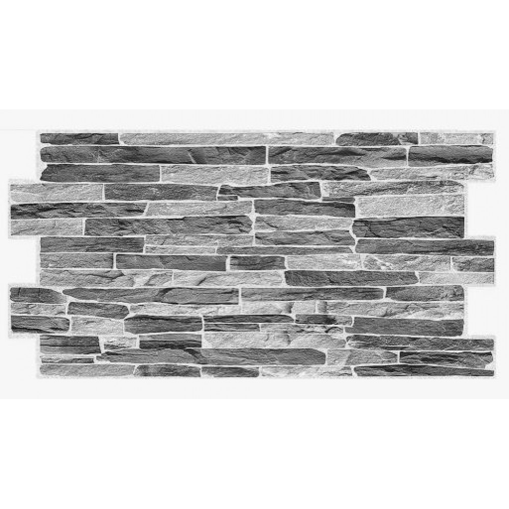 Панель ПВХ 980*500мм Сланец темный серый