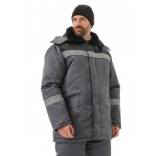 Костюм ВЬЮГА зимний куртка/полукомб. т.серый/чёрный р.44-46 170-176 Костюм ВЬЮГА зимний куртка/полукомб. т.серый/чёрный р.44-46 170-176