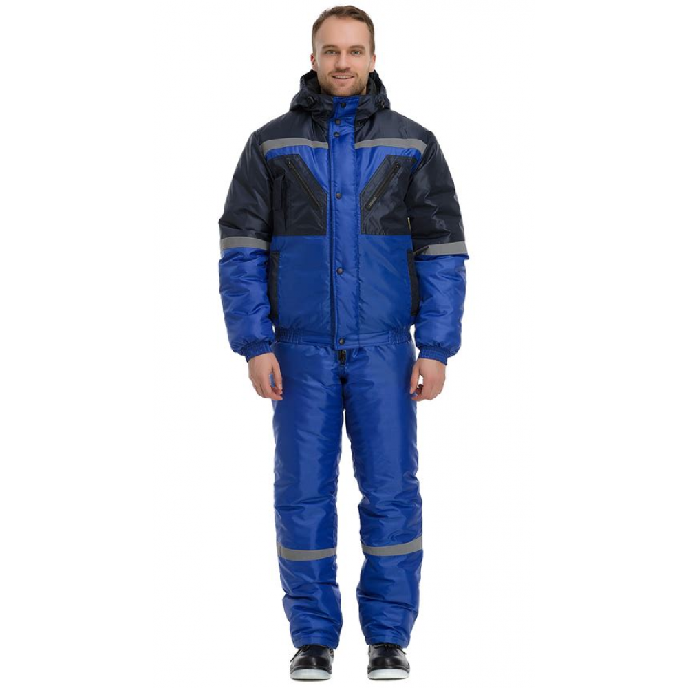 Костюм ВЬЮГА зимний куртка/полукомб. т.серый/чёрный р.48-50 170-176 Костюм ВЬЮГА зимний куртка/полукомб. т.серый/чёрный р.48-50 170-176