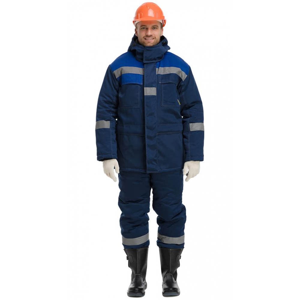 Костюм ВЬЮГА зимний куртка/полукомб. т.серый/чёрный р.52-54 170-176 Костюм ВЬЮГА зимний куртка/полукомб. т.серый/чёрный р.52-54 170-176