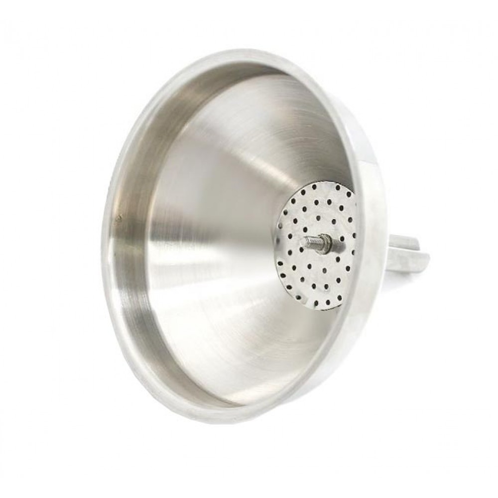 Воронка металлическая с фильтром 130 мм