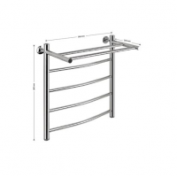 Полотенцесушитель 500х600 КЛАССИК-ДУГА с полкой