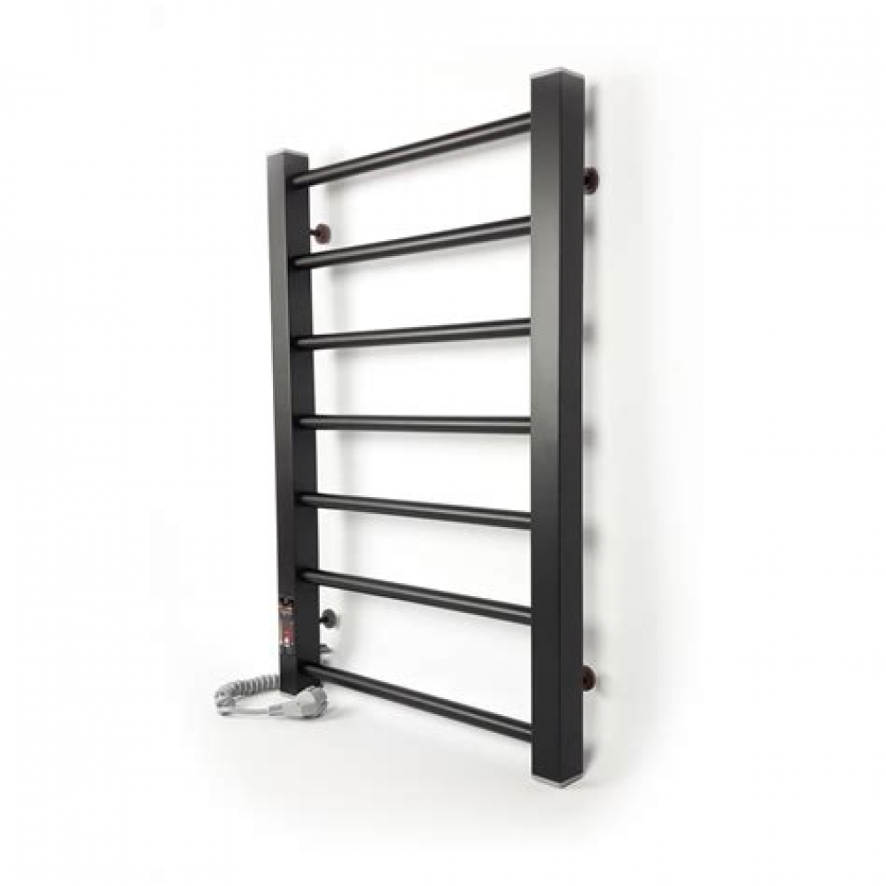 Полотенцесушитель элекрический 500х600х100 90W Л черный 08061В Полотенцесушитель элекрический 500х600х100 90W Л черный 08061В