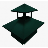 Дымник 51*51 4-х скат. зел (6005) ХХХ