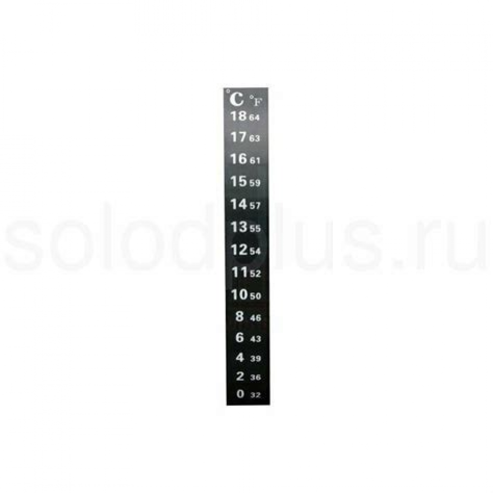 Термометр полоска самоклеющаяся (18...34С) а00412