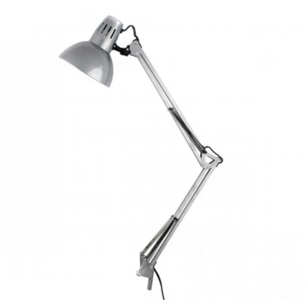 Светильник настольный под лампу СНС-13С на струбцине СЕРЕБРО