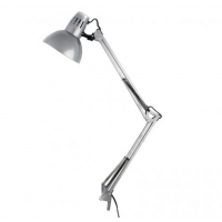 Светильник настольный под лампу СНС-13С на струбцине СЕРЕБРО