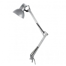 Светильник настольный под лампу СНС-13С на струбцине СЕРЕБРО