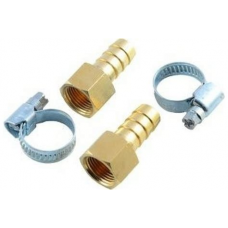 Штуцер 3/8" 06 мм елочка 2шт + хомуты MH06/04-RF 