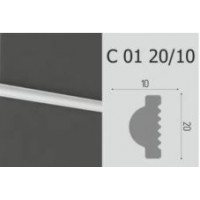 Плинтус потолочный молдинг  С 01 (20*10 мм) 