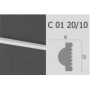 Плинтус потолочный молдинг  С 01 (20*10 мм) 
