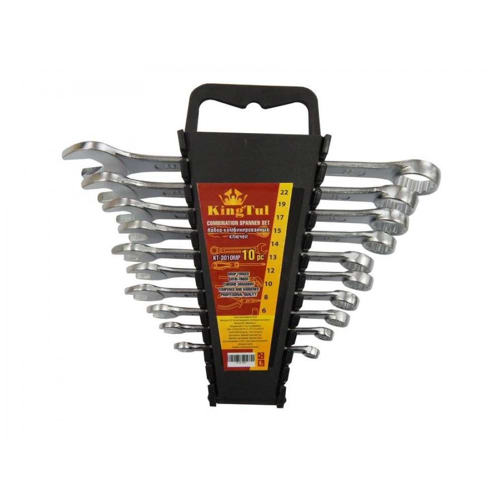 Набор ключей 10шт 6-22 комбинированных KINGTUL KT-3010MP (СД Х)