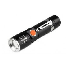 Фонарик метал.+аккумулятор+зарядка от USB+ZOOM+3 режима MX-616-USB