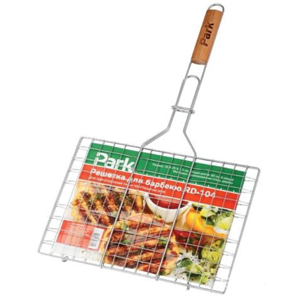Решетка для барбекю 350*250мм,6 секций(об.длина60см) хром 999610