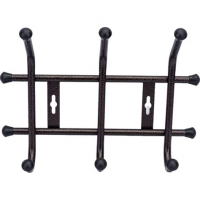 Вешалка настенная медный антик / черный ВНТ3