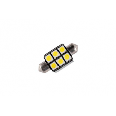 Лампа авто светодиодная 12V C5W (SV8.5) 31мм 6LED белая (012192)