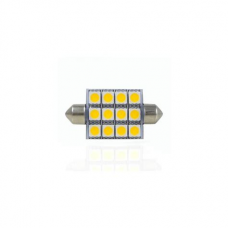 Лампа авто светодиодная 12V C5W (SV8.5) 36мм 12LED белая (001643)