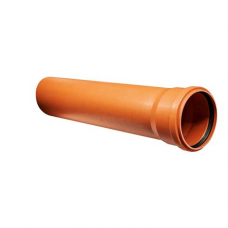 Труба канализационная 200*4,9*1000мм наружняя ПВХ (оранжевая)
