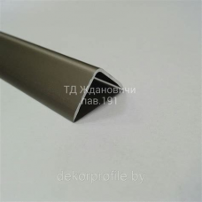 Угол алюминиевый ПА 15*15мм черный глянец 2,7м
