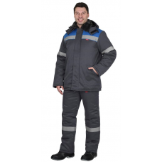 Костюм Сириус-Фаворит куртка+брюки т.серый с серым р.48-50 182-188