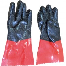 Перчатки полиэстер с резиновым покрытием полным с ПВХ гранулами CENTER р.10 Х