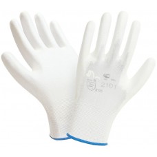 Перчатки нейлоновые с полиуретановым покрытием ладони белые ПН14/1 р.7