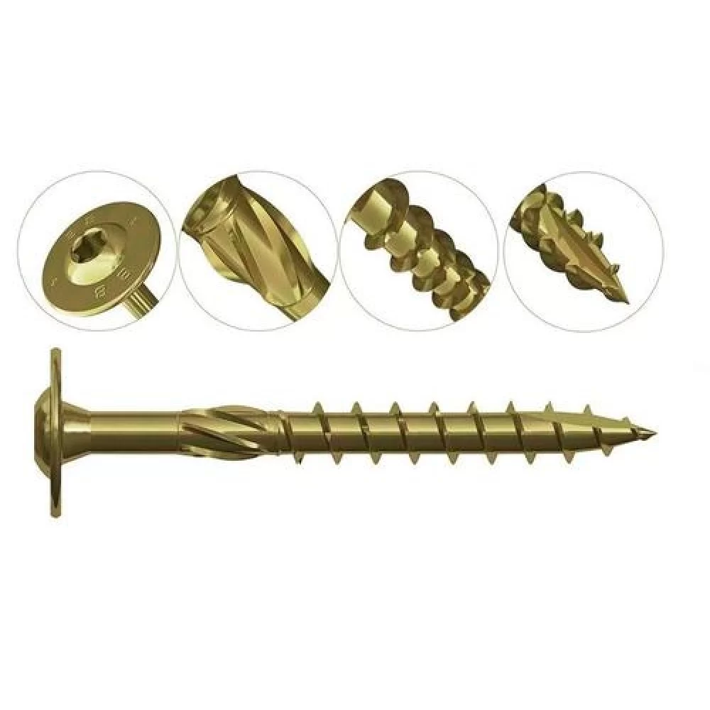 Шуруп-саморез конструкционный тарельчатый Torx 6.0*120