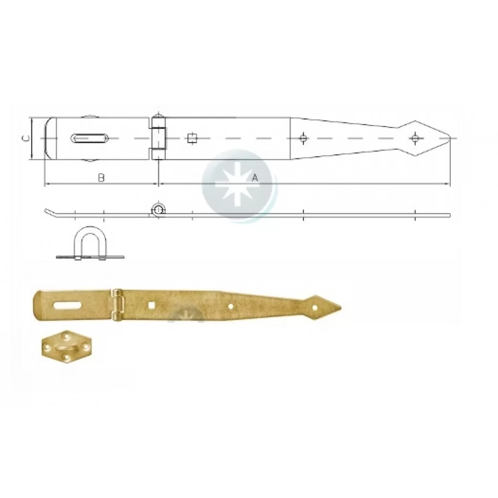 Петля ZZB 250* 95*35 